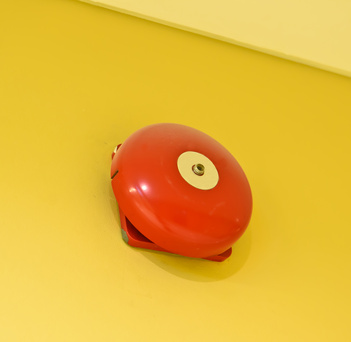 Red wall mounted Fire Alarm Bell